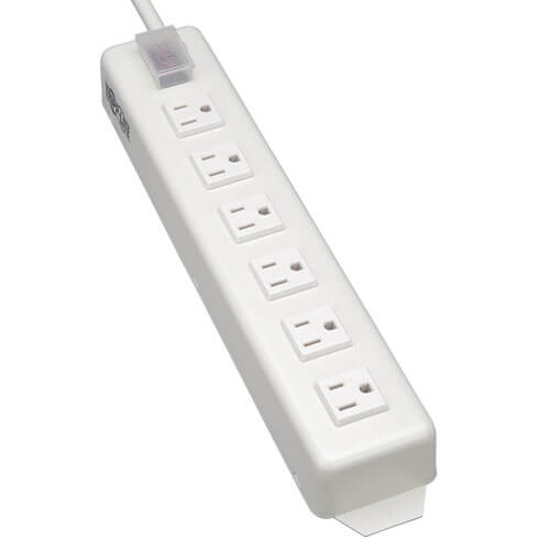 Tripp-Lite TLM615NCRA | Power It! Power Strip with 6 Right-Angle Outlets, 15 ft. (4.57 m) Cord, Transparent Switch Cover