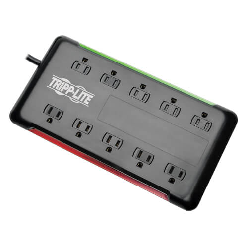 Tripp-Lite TLP1006B | Protect It! 10-Outlet Surge Protector, 6 ft. Cord, 2880 Joules, Black Housing