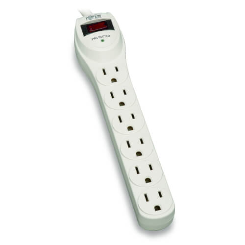 Tripp-Lite TLP602 | Protect It! 6-Outlet Home Computer Surge Protector, 2 ft. (0.61 m) Cord, 180 Joules