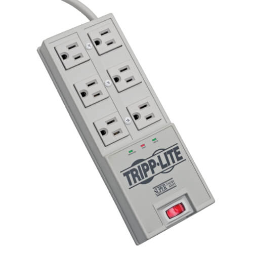 Tripp-Lite TR-6 | Protect It! 6-Outlet Super Surge Alert Protector, 6 ft. (1.83 m) Cord, 2420 Joules