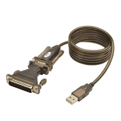 Tripp-Lite U209-005-DB25 | USB to Serial Adapter Cable (USB-A to DB25 M/M), 5 ft. (1.52 m)