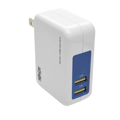 Tripp-Lite U280-002-W12 | 2-Port USB Wall/Travel Charger, 5V 3.4A / 17W