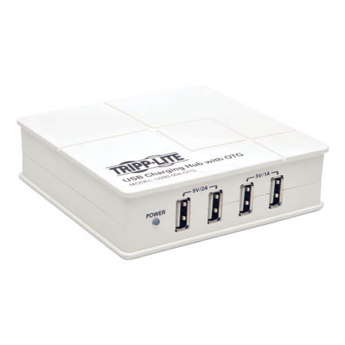 Tripp-Lite U280-004-OTG | 4-Port USB Charging Station with OTG Hub - 5V 6A / 30W USB Charger Output