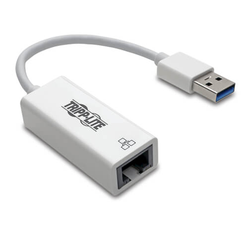 Tripp-Lite U336-000-GBW | USB 3.0 to Gigabit Ethernet NIC Network Adapter - 10/100/1000 Mbps, White