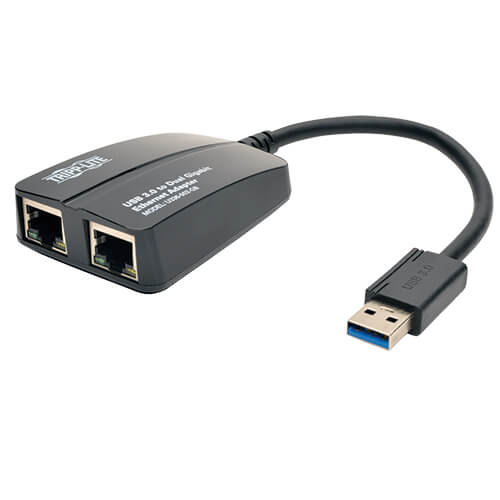 Tripp-Lite U336-002-GB | USB 3.0 SuperSpeed to Dual Port Gigabit Ethernet Adapter