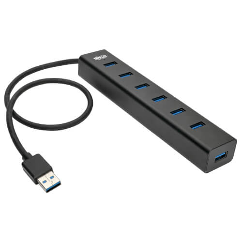 Tripp-Lite U360-007-AL | 7-Port Portable USB 3.0 SuperSpeed Mini Hub, Aluminum