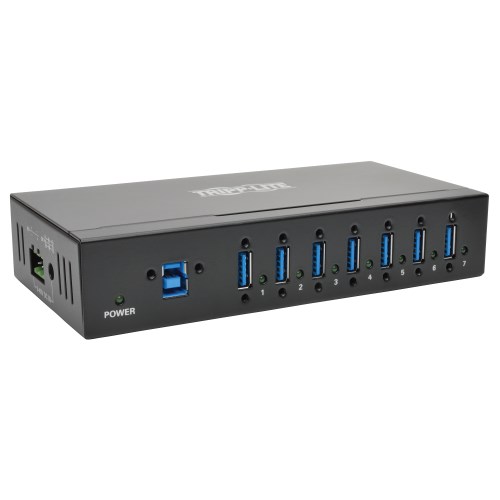 Tripp-Lite U360-007-IND | 7-Port Industrial-Grade USB 3.0 SuperSpeed Hub - 20 kV ESD Immunity, Metal Housing, Mountable