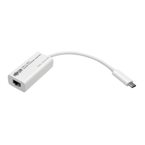 Tripp-Lite U436-06N-GBW | USB-C to Gigabit Network Adapter, Thunderbolt 3 Compatibility - White