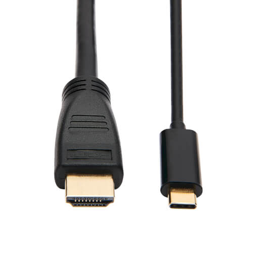Tripp-Lite U444-003-H4K6BM | USB-C to HDMI Active Adapter Cable (M/M), 4K 60 Hz, 4:4:4, HDCP 2.2, Mid-Cable Adapter, Black, 3 ft. (0.9 m)