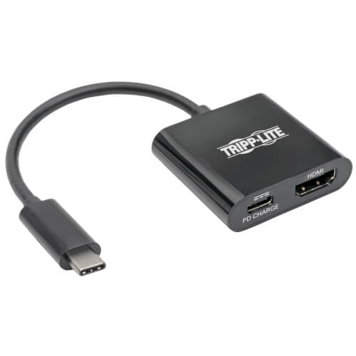 Tripp-Lite U444-06N-H4B-C | USB-C to HDMI Adapter with PD Charging, HDCP, Black
