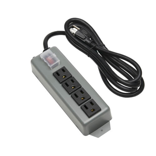 Tripp-Lite UL603CB-6 | Tripp Lite Waber Industrial Power Strip, 4-Outlet, 6 ft. (1.83 m) Cord, Locking Switch Cover