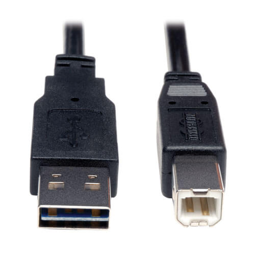 Tripp-Lite UR022-003 | Universal Reversible USB 2.0 Cable (Reversible A to B M/M), 3 ft. (0.91 m)