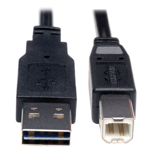 Tripp-Lite UR022-010 | Universal Reversible USB 2.0 Cable (Reversible A to B M/M), 10 ft. (3.05 m)