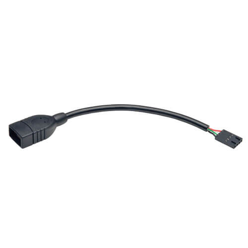 Tripp-Lite U024-06N-IDC | USB 2.0 A Female to USB Motherboard 4-PIN IDC Header Cable, 6-in. (15.24 cm)