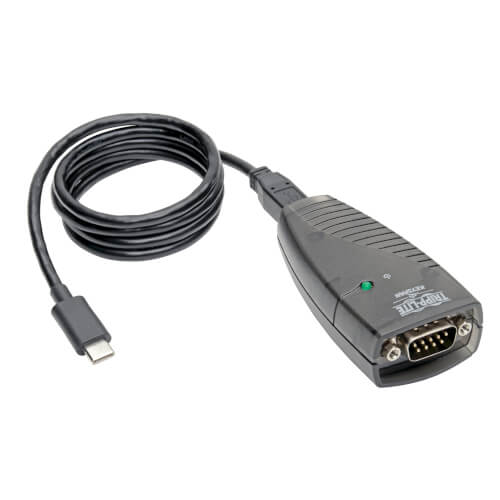 Tripp-Lite USA-19HS-C | USB-C to Serial DB9 RS232 Adapter Cable - 3 ft. (0.91 m) Keyspan, High-Speed (M/M), TAA