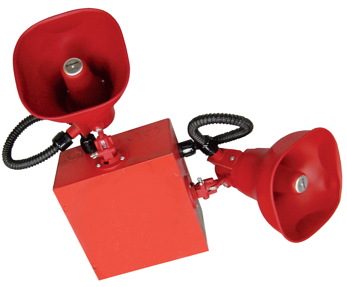 Wheelock STH-2R | Red Cluster Speaker System with 2 horns