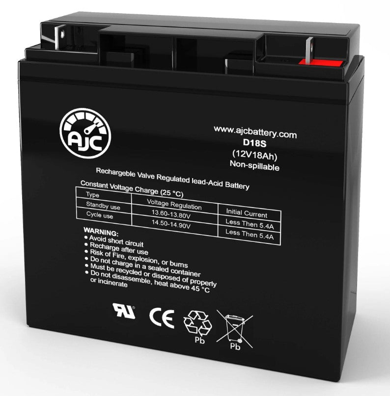 Alpha Technologies 181-025-10 | Replacement UPS Battery, 12 V, 18 Ah, Sealed Lead Acid