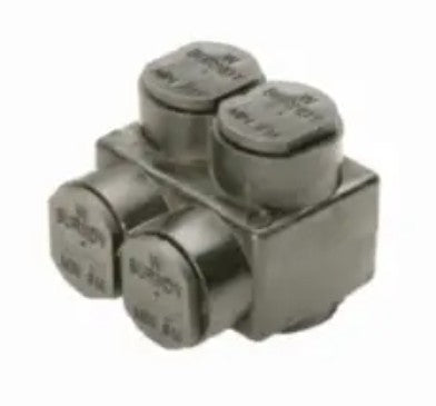 Burndy 1PL2/02 | UV Rated Black 1-Sided 2-Port