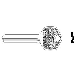Falcon Lock KB628 A | Door Lock Key Blank, Standard, 7-Pin,