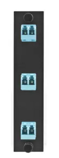 Hubbell Premise Wiring FSPNLCDS3AQ | Fiber Adapter Panel, Interconnect, Ceramic Zirconium, Single Mode, Multimode, Yellow