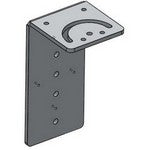 Iluminar Inc ILLB | Illuminator Mounting Bracket Assembly, L, Wall Mount, 180 Degree Rotation, Aluminum, Black Anodize, For Single Illuminator