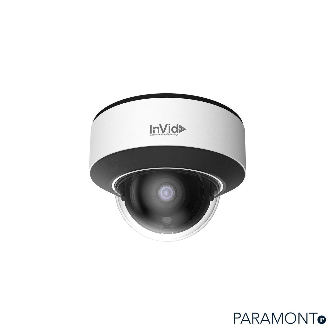 Invid Tech PARP4DRIR28NHAI | 4MP IP Plug-and-Play Outdoor Dome Camera, Fixed Lens, True AI, Up to 98 ft IR Range