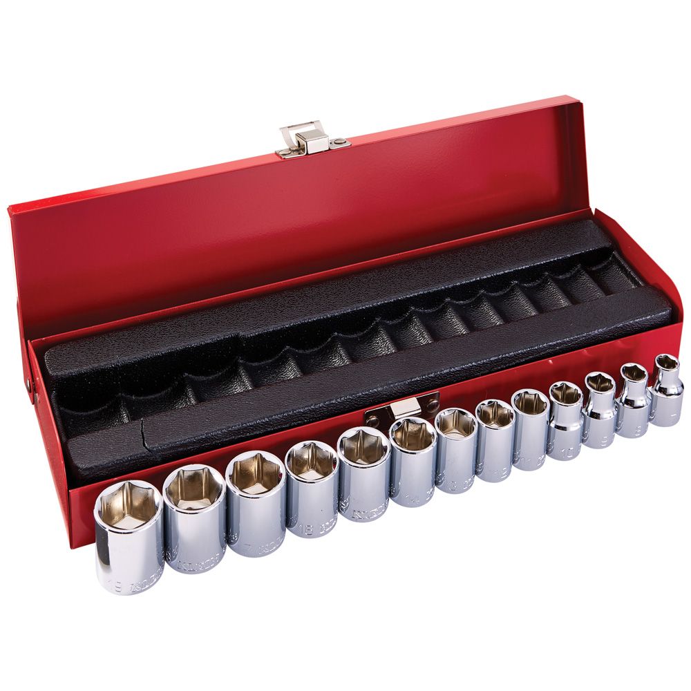 Klein Tools 65506 | 3/8-Inch Drive Socket Wrench Set Metric,