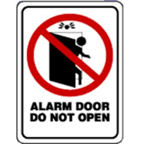 Maxwell Alarm Screen Inc DS102 | Caution Sign Decal, Rectangular, 4 in. H, Plastic