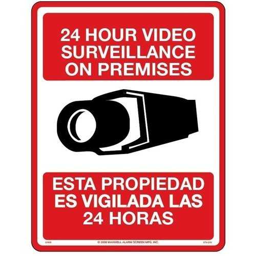Maxwell Alarm Screen Inc STV209 | Information Sign, Black/Red, 8.5 in. W x 11 in. H, Plastic