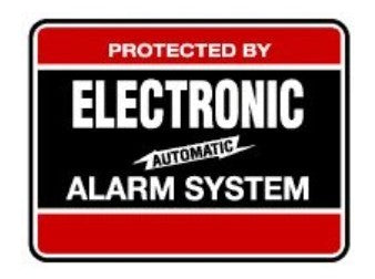 Maxwell Alarm Screen Inc YS-103 | Security Sign, Red/Black, 11.25 in. L x 8.5 in. W