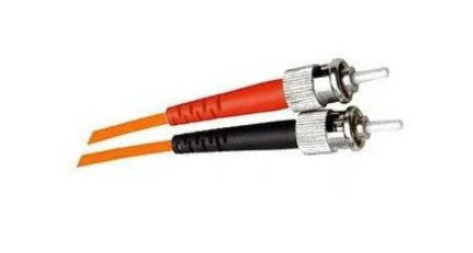 Quiktron 852-222-003 | Fiber Optic Jumper, Multimode, ST to ST, 1 m