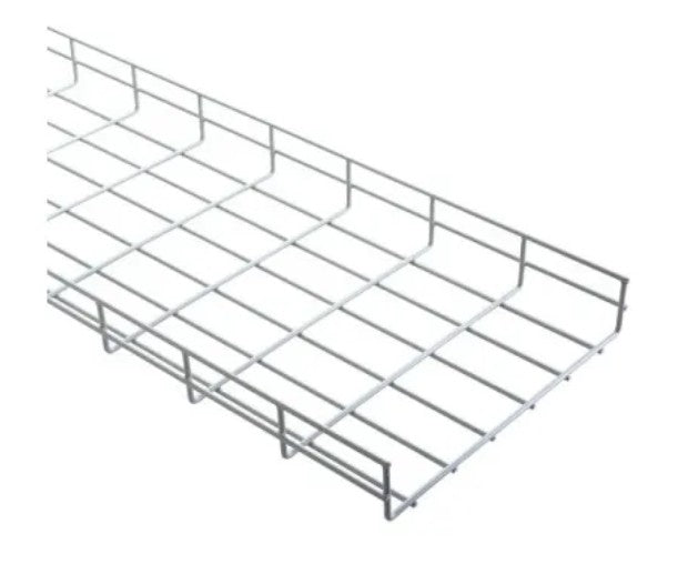 WBT WBT6X24 ZP | Wire Mesh Cable Tray, Zinc-Plated Steel, 6 in. H x 24 in. W x 118 in. L