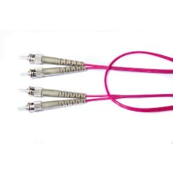 Belden FP4STST002MR3XA | Fiberexpress Patch Cord, Om4, St To St, Riser, Duplex 3.0Mm, A/B (Cross), Aqua, 2M
