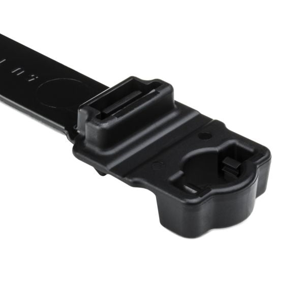 HellermannTyton 157-00036 | Wide Strap Cable Tie with 8 mm Stud Mount, 15.7