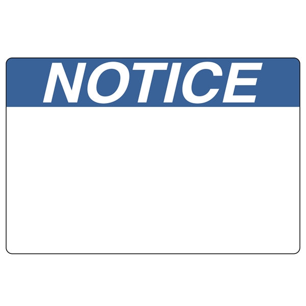 HellermannTyton 596-00204 | Pre-Printed Header Label, Notice, 6.0