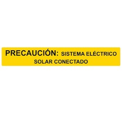 HellermannTyton 596-00821 | Solar Label, Reflective, Spanish, Caution Solar Electric System, 6.5