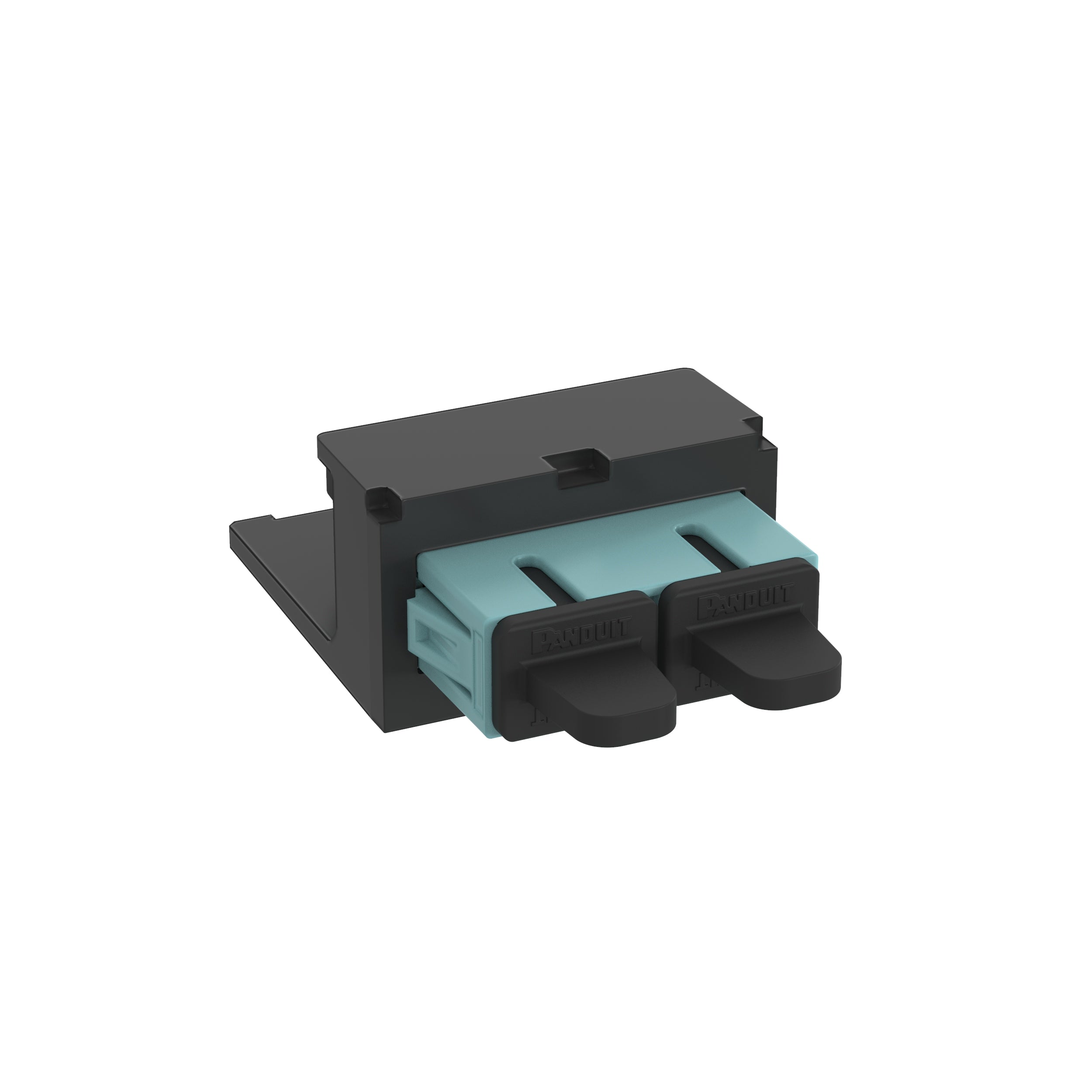Panduit CMDAQSCZBL | Mini-Com Aqua SC Duplex, Black Module