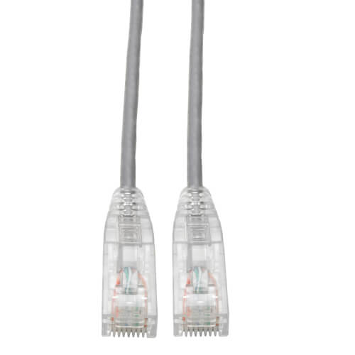 Tripp-Lite N201-S03-GY | Cat6 Gigabit Snagless Slim UTP Ethernet Cable (RJ45 M/M), Gray, 3 ft. (0.91 m)