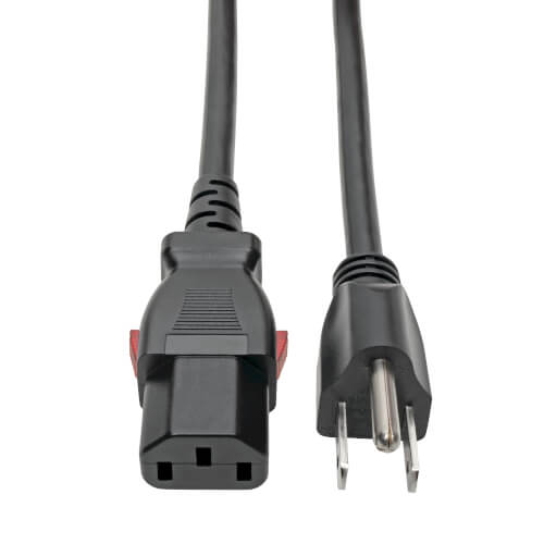 Tripp-Lite P006-L10 | Computer Power Cord, NEMA 5-15P to Locking C13 - 10A, 125V, 18 AWG, 10 ft. (3.05 m)