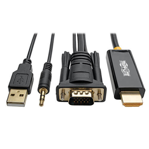 Tripp-Lite P116-006-HDMI-A | VGA to HDMI Adapter Cable with Audio and USB Power (M/M), 1080p 60 Hz, 6 ft. (1.8 m)