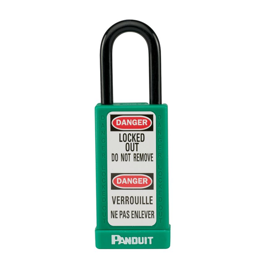 Panduit PSL-8GR-LB | Long Shackle Padlock | UPC - 07498396823