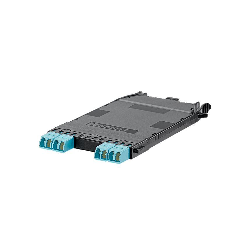 Panduit FHC3ZO-08-10BN | HD Flex 4-1 Conversion MPO-LC Fiber Cassette OM4, 8 Fiber, Method B, Opt IL