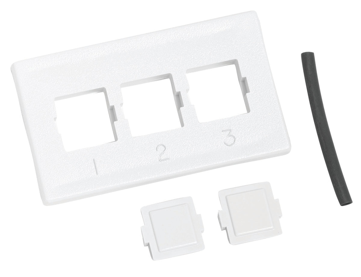 Commscope M13C-262 | M13C Type Furniture Faceplate, three port white