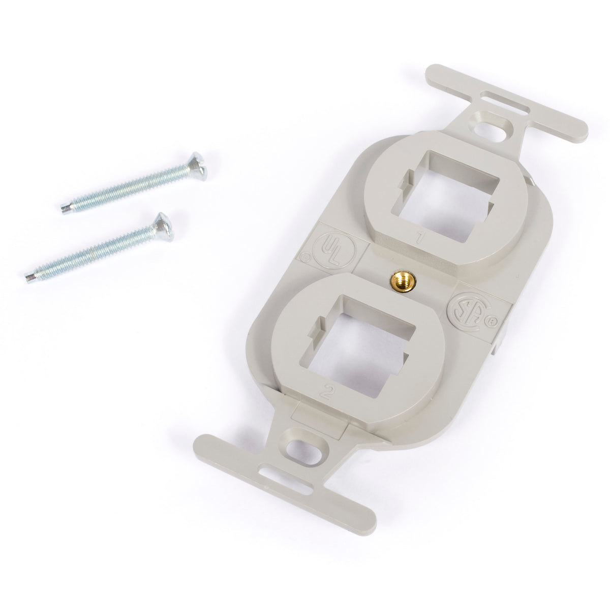 Commscope M106FR2-270 | M106 Flush Mounted Modular Mounting Frame, two port gray