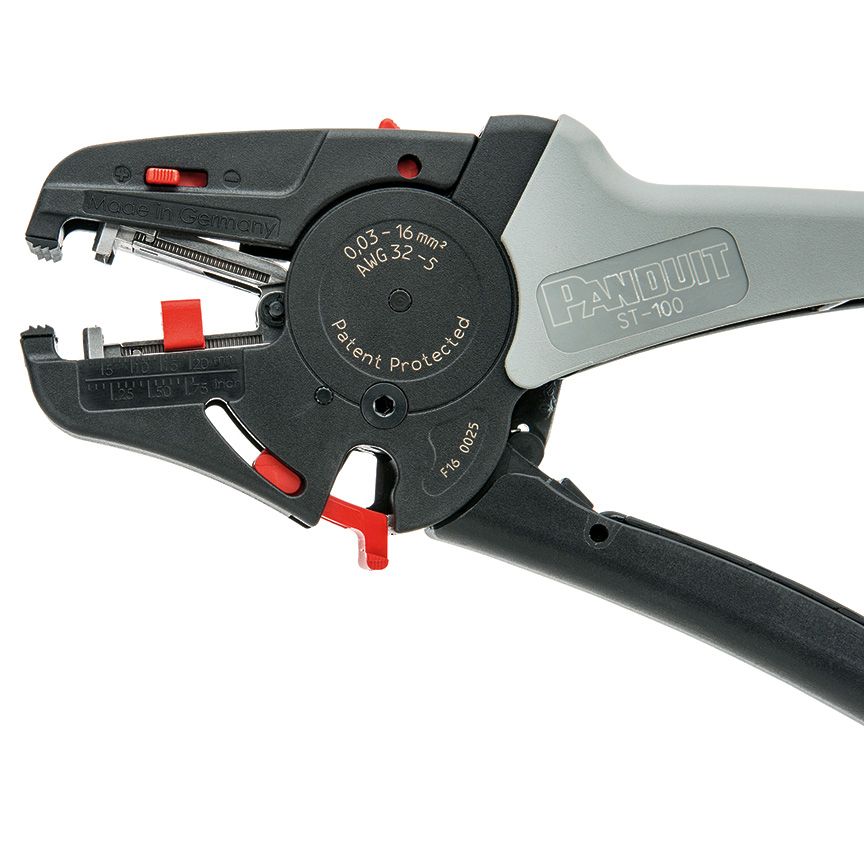 Panduit ST-100 | Self-Adjusting Wire Cutter and Stripper | UPC - 61305618126