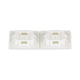 Panduit ABM100-A-C | Cable Tie Mount, White, PA 6.6, Rubber Adh., 1x1", PK100