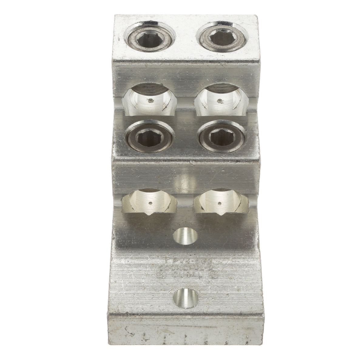 Panduit LAM4SB600-38-1Y | Pan-Lug Mech Con, Two Hole Lug, Tin Plt Al, Two 3/8" Stud, PK1