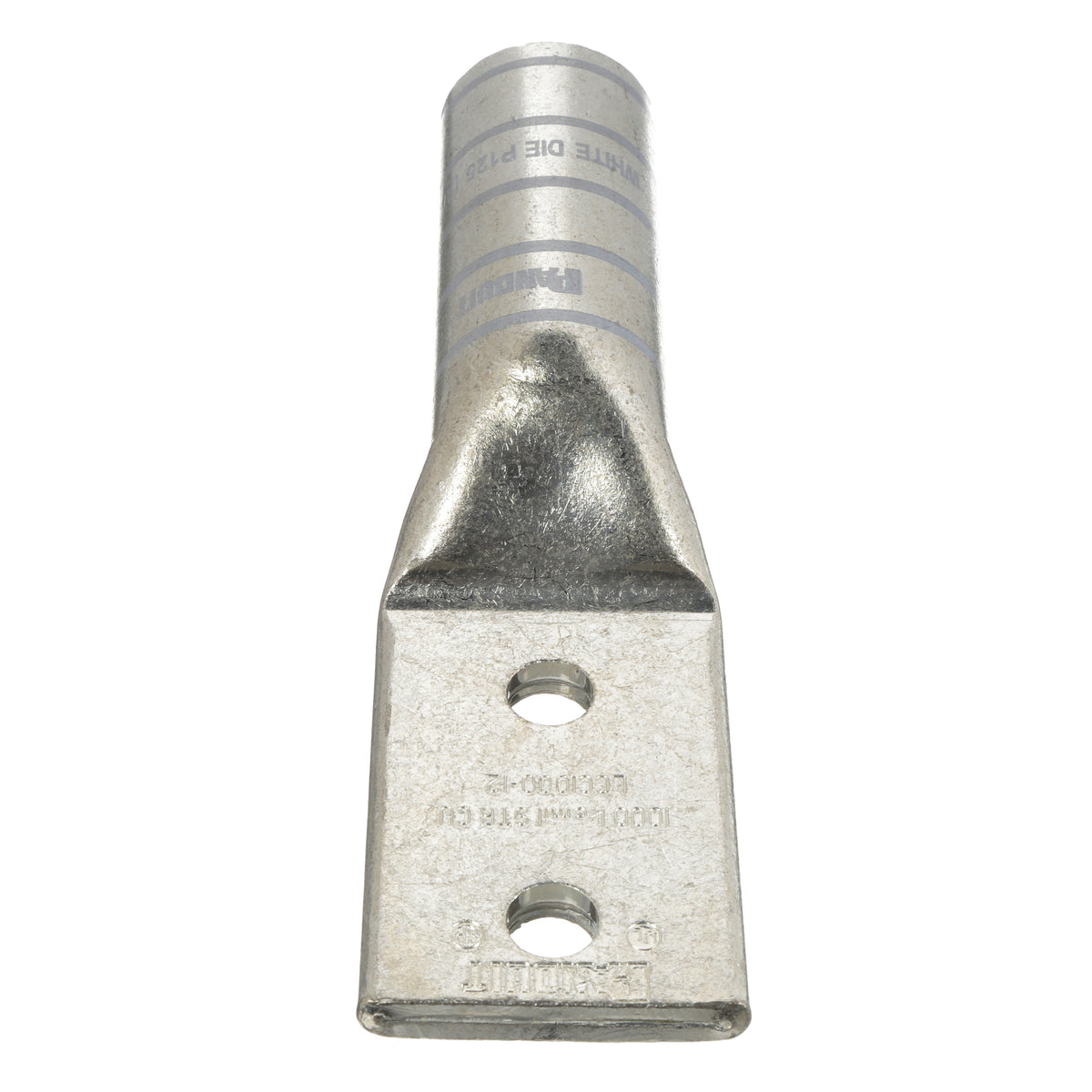 Panduit LCC1000-12-3 | Pan-Lug Comp. Lug, Tin Plt Copper, Strt, Two 1/2" Stud, PK3