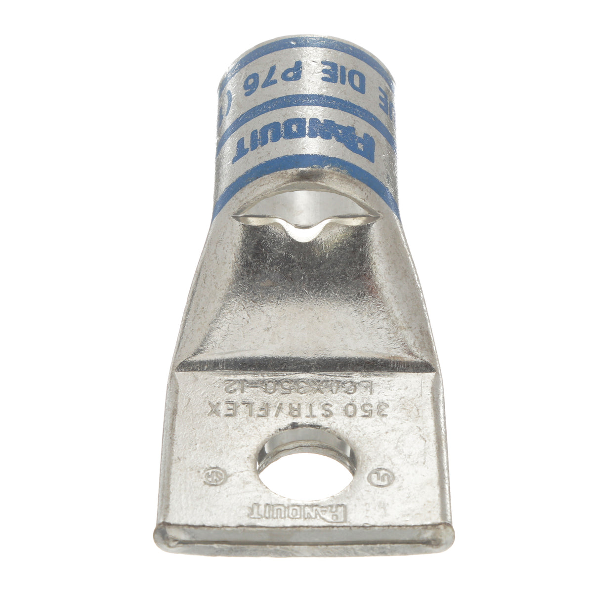 Panduit LCAX350-12-6 | Pan-Lug Comp. Lug, 350, Tin Plt Copper, Strt, One 1/2" Stud, PK6
