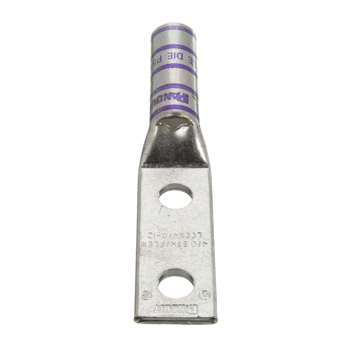 Panduit LCCX4/0-12-X | Pan-Lug Comp. Lug, 4/0, Flex, Tin Plt Copper, Strt, Two 1/2" Stud